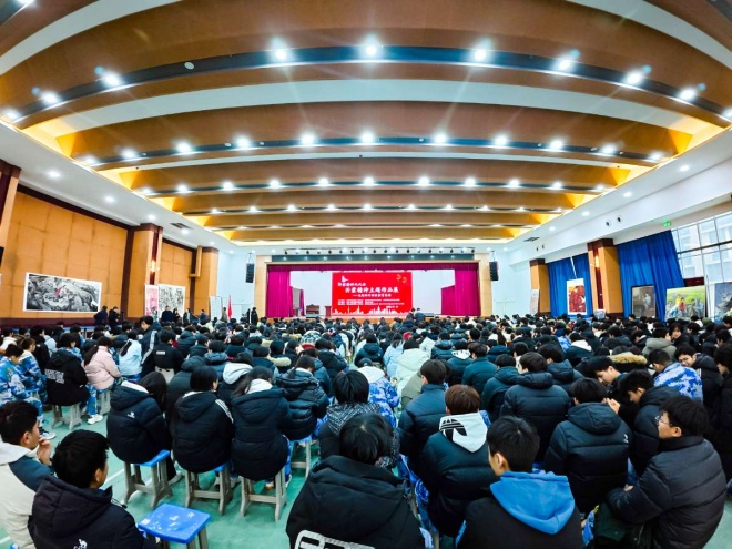 沂蒙精神主题作品展走进临沂汤泉教育集团活动成功举办